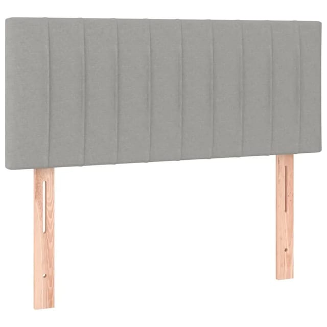 vidaXL LED Kopfteil Hellgrau 100x5x78/88 cm Stoff 3121840