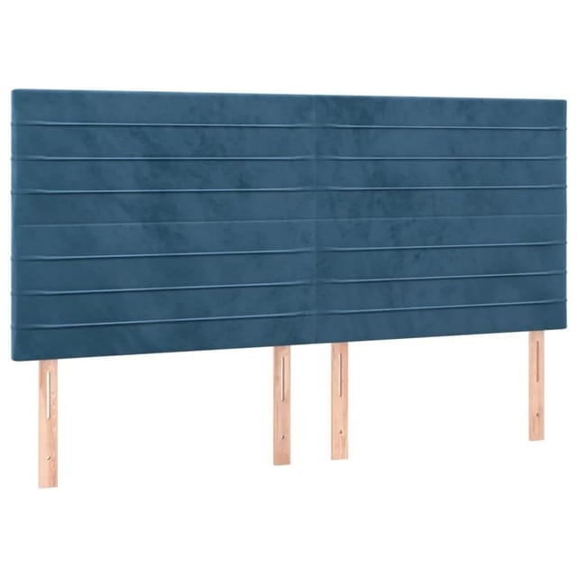 vidaXL LED Kopfteil Dunkelblau 160x5x118/128 cm Samt 3122622