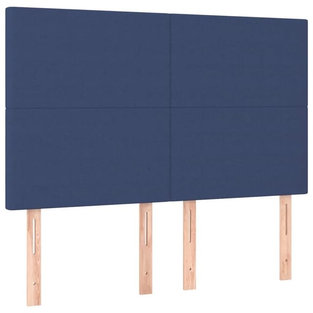vidaXL LED Kopfteil Blau 144x5x118/128 cm Stoff 3122148