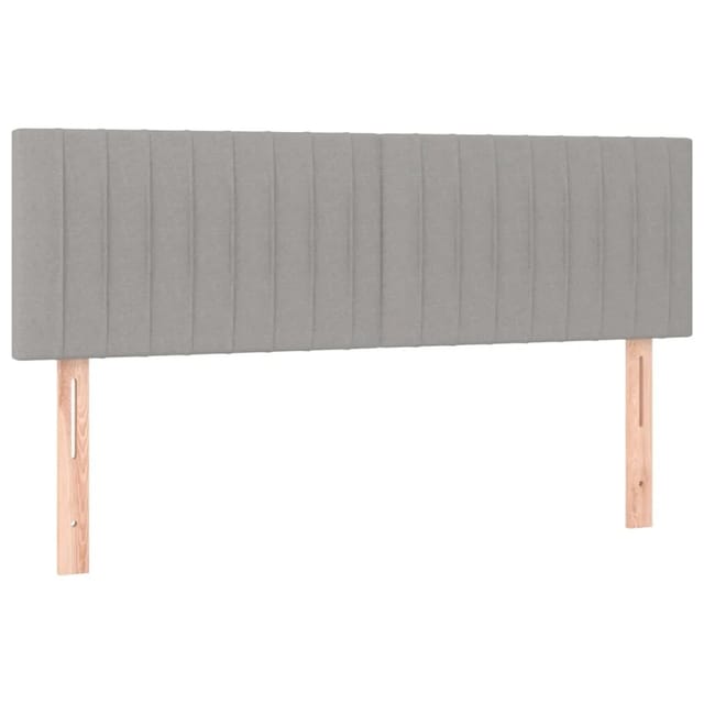 vidaXL LED Kopfteil Hellgrau 144x5x78/88 cm Stoff 3121848