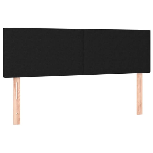vidaXL LED Kopfteil Schwarz 144x5x78/88 cm Stoff 3121332