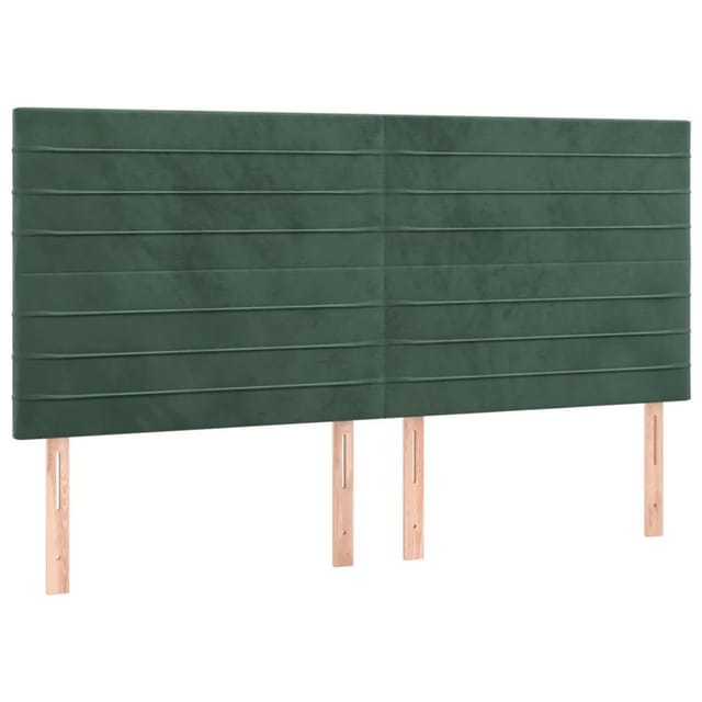 vidaXL LED Kopfteil Dunkelgrün 160x5x118/128 cm Samt 3122621