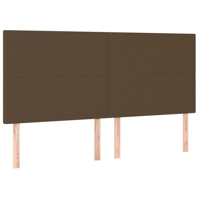 vidaXL LED Kopfteil Dunkelbraun 160x5x118/128 cm Stoff 3122153