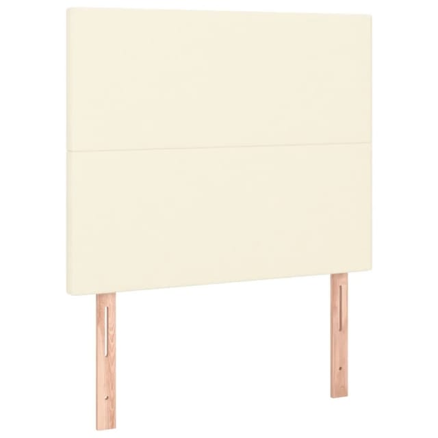 vidaXL LED Kopfteil Creme 100x5x118/128 cm Kunstleder 3122230