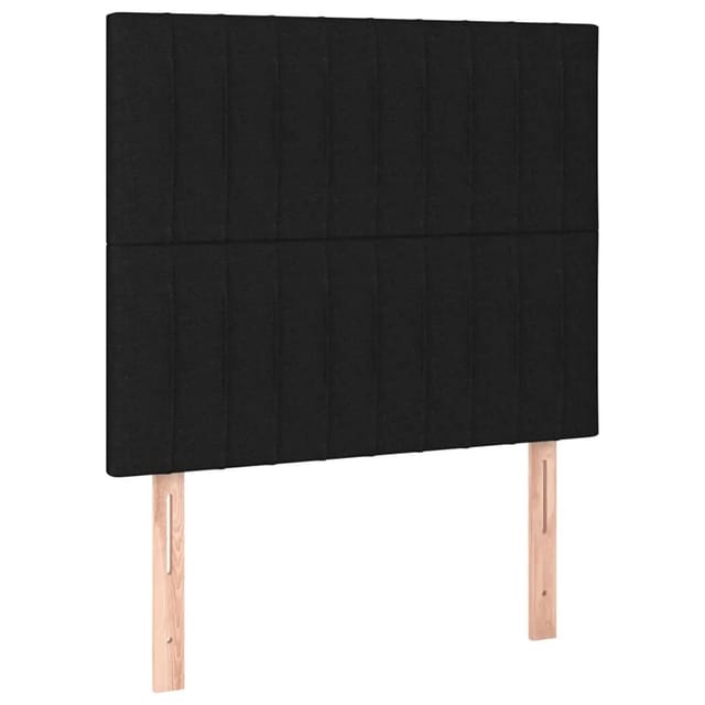 vidaXL LED Kopfteil Schwarz 90x5x118/128 cm Stoff 3122646