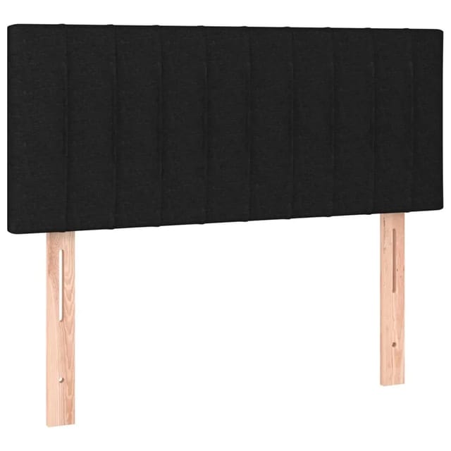 vidaXL LED Kopfteil Schwarz 100x5x78/88 cm Stoff 3121842