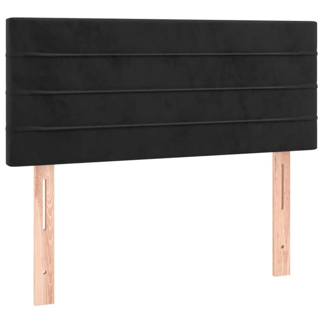 vidaXL LED Kopfteil Schwarz 100x5x78/88 cm Samt 3121796