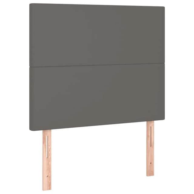 vidaXL LED Kopfteil Grau 90x5x118/128 cm Kunstleder 3122226