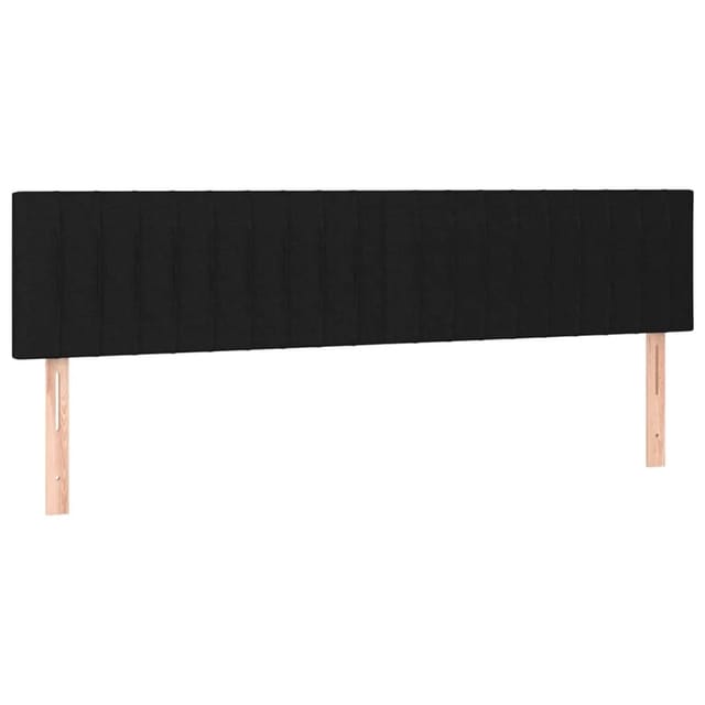 vidaXL LED Kopfteil Schwarz 200x5x78/88 cm Stoff 3121874