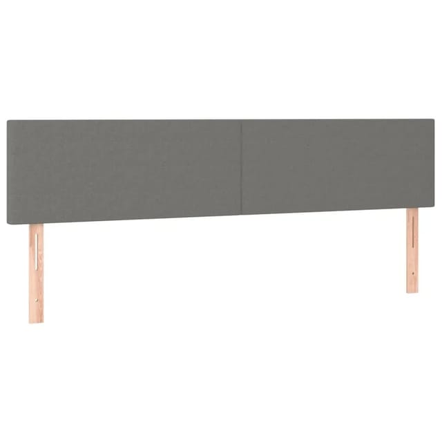 vidaXL LED Kopfteil Dunkelgrau 200x5x78/88 cm Stoff 3121355