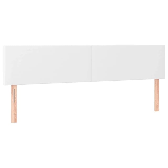 vidaXL LED Kopfteil Weiß 200x5x78/88 cm Kunstleder 3121441