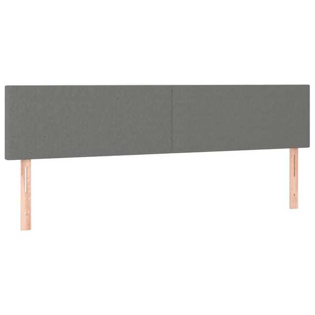 vidaXL LED Kopfteil Dunkelgrau 180x5x78/88 cm Stoff 3121347