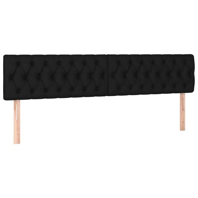vidaXL LED Kopfteil Schwarz 180x7x78/88 cm Stoff 3121964