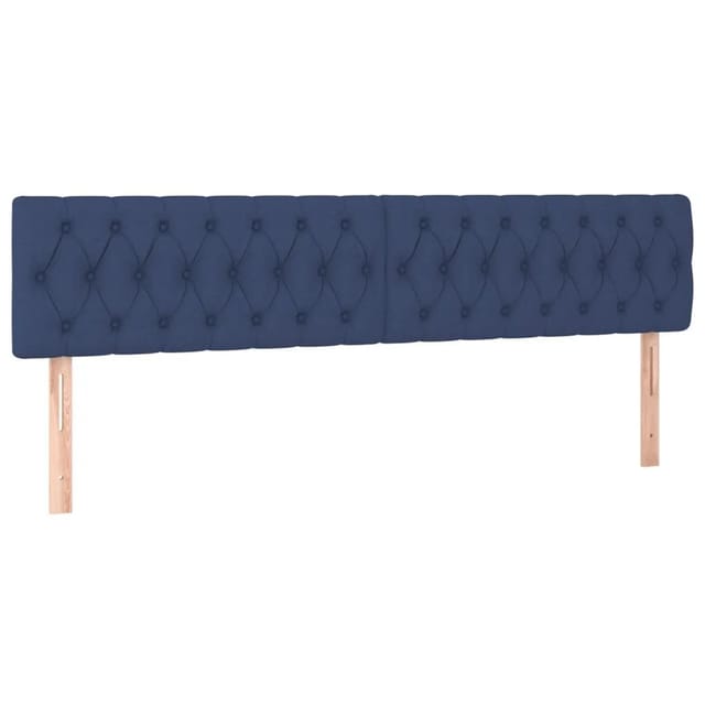 vidaXL LED Kopfteil Blau 200x7x78/88 cm Stoff 3121976