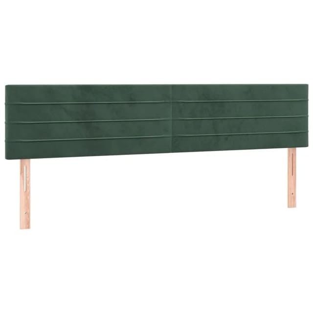 vidaXL LED Kopfteil Dunkelgrün 200x5x78/88 cm Samt 3121821