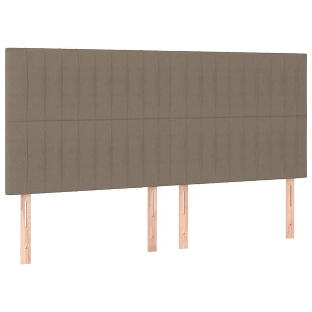 vidaXL LED Kopfteil Taupe 160x5x118/128 cm Stoff 3122672