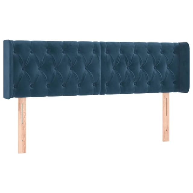 vidaXL LED Kopfteil Dunkelblau 163x16x78/88 cm Samt 3123630