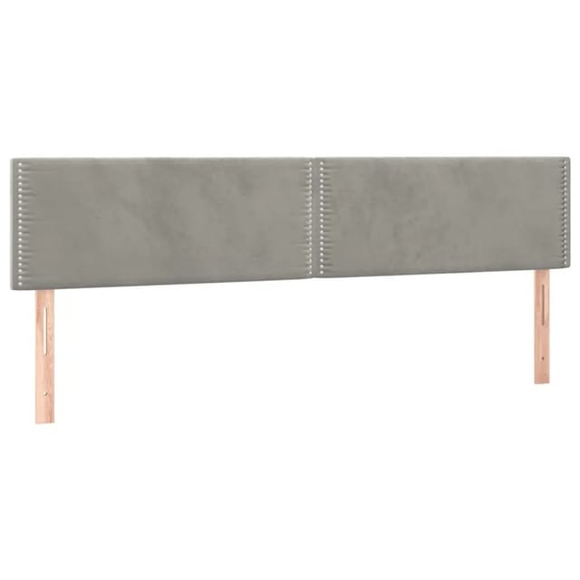 vidaXL LED Kopfteil Hellgrau 200x5x78/88 cm Samt 3121538