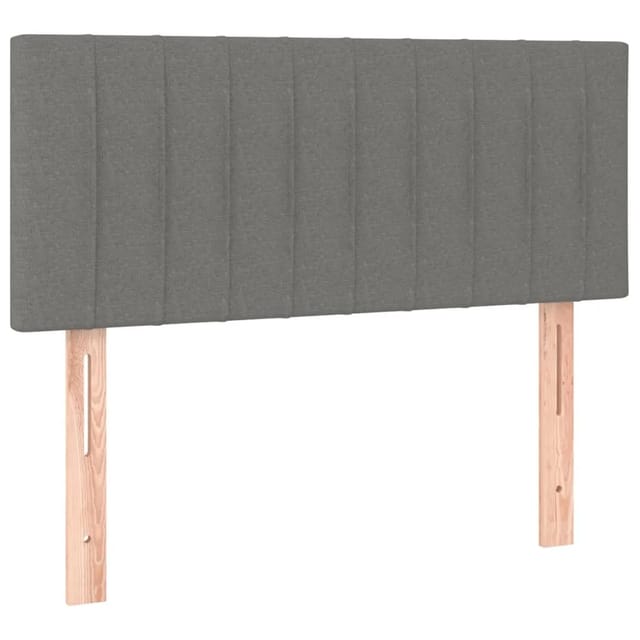 vidaXL LED Kopfteil Dunkelgrau 90x5x78/88 cm Stoff 3121833