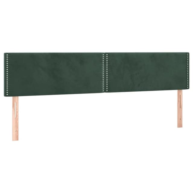 vidaXL LED Kopfteil Dunkelgrün 200x5x78/88 cm Samt 3121541