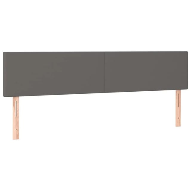 vidaXL LED Kopfteil Grau 180x5x78/88 cm Kunstleder 3121438