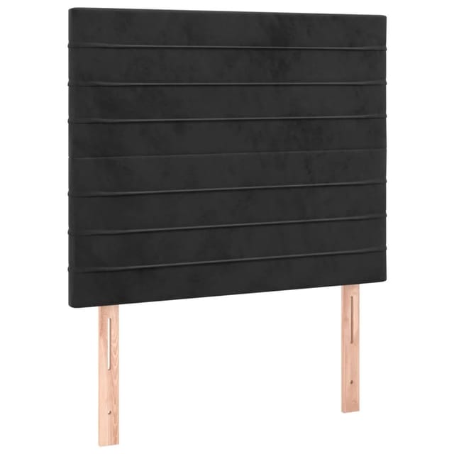 vidaXL LED Kopfteil Schwarz 90x5x118/128 cm Samt 3122602