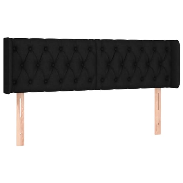 vidaXL LED Kopfteil Schwarz 163x16x78/88 cm Stoff 3123580