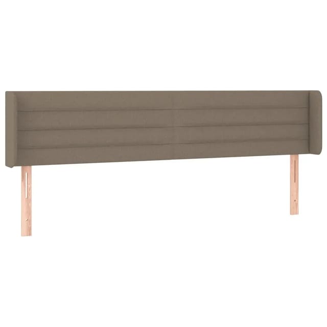 vidaXL LED Kopfteil Taupe 203x16x78/88 cm Stoff 3123402
