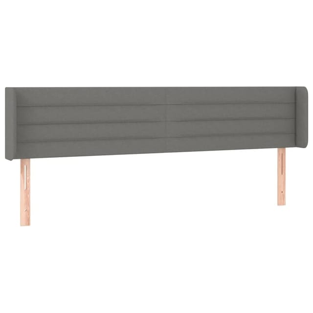 vidaXL LED Kopfteil Dunkelgrau 183x16x78/88 cm Stoff 3123391