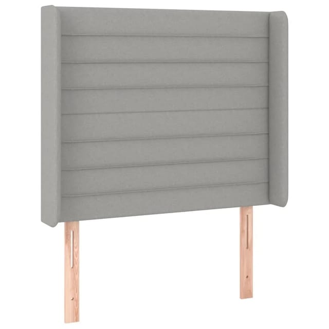 vidaXL LED Kopfteil Hellgrau 83x16x118/128 cm Stoff 3124162