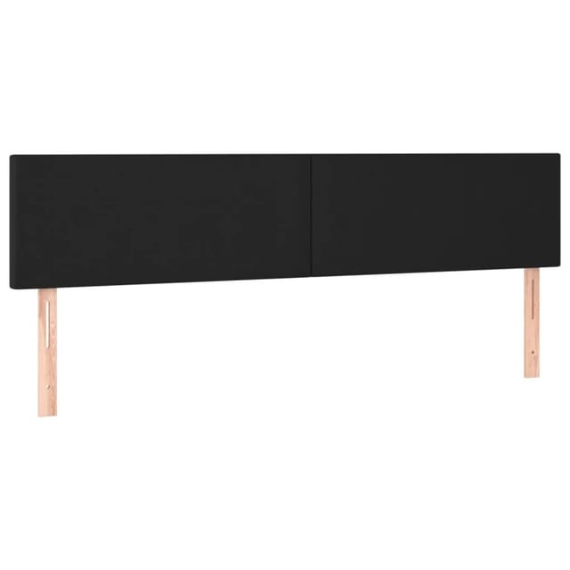 vidaXL LED Kopfteil Schwarz 180x5x78/88 cm Kunstleder 3121434