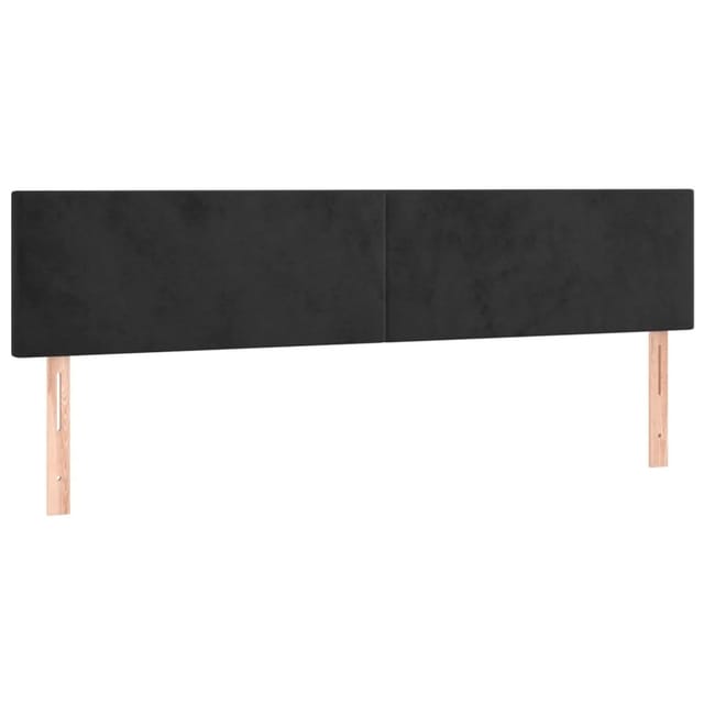 vidaXL LED Kopfteil Schwarz 180x5x78/88 cm Samt 3121394