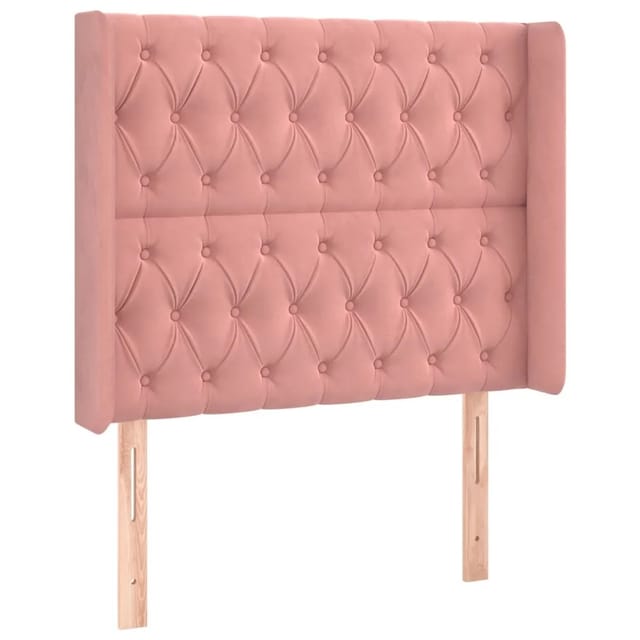 vidaXL LED Kopfteil Rosa 103x16x118/128 cm Samt 3124431