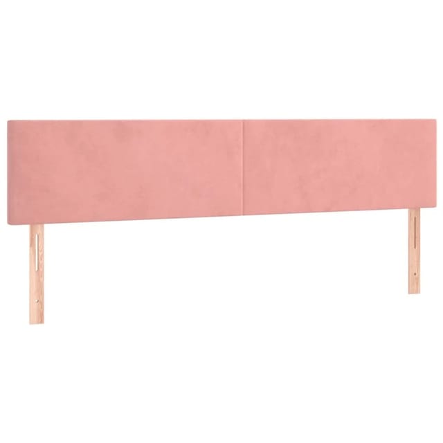 vidaXL LED Kopfteil Rosa 200x5x78/88 cm Samt 3121403