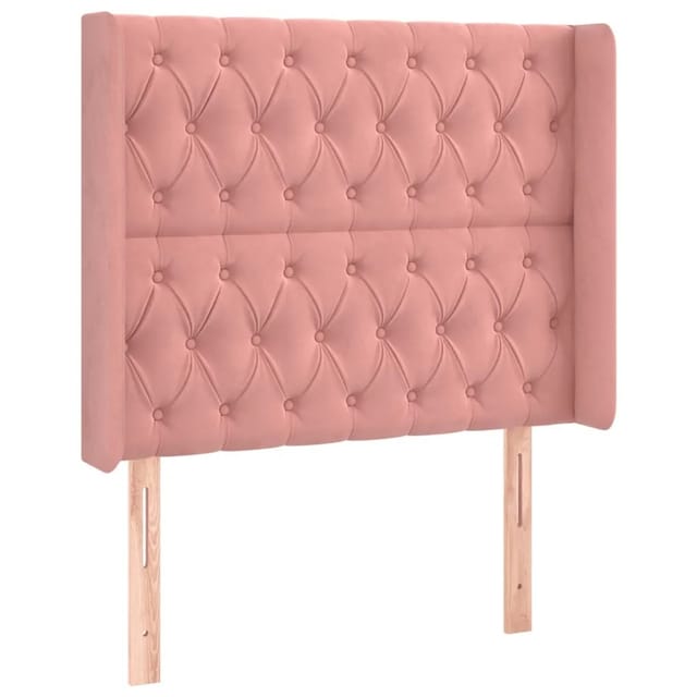 vidaXL LED Kopfteil Rosa 93x16x118/128 cm Samt 3124425