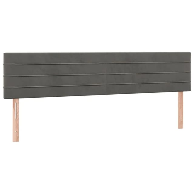 vidaXL LED Kopfteil Dunkelgrau 200x5x78/88 cm Samt 3121819