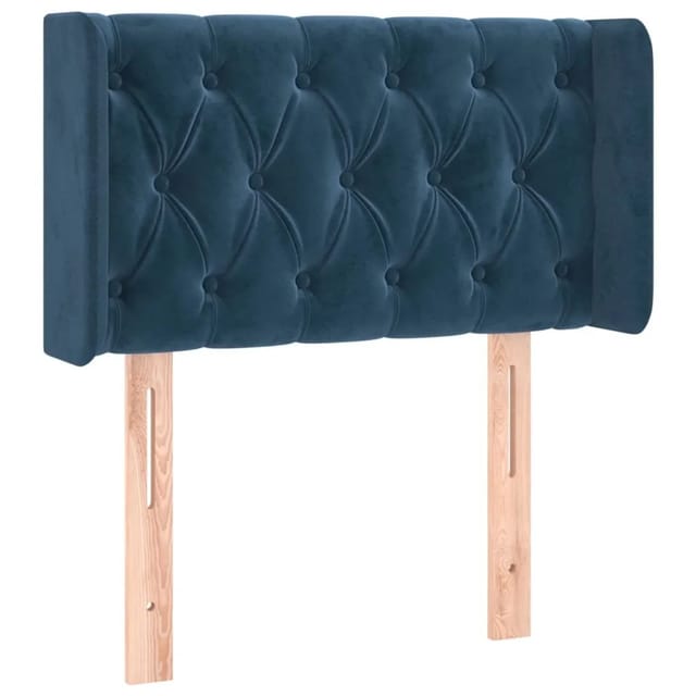vidaXL LED Kopfteil Dunkelblau 83x16x78/88 cm Samt 3123606