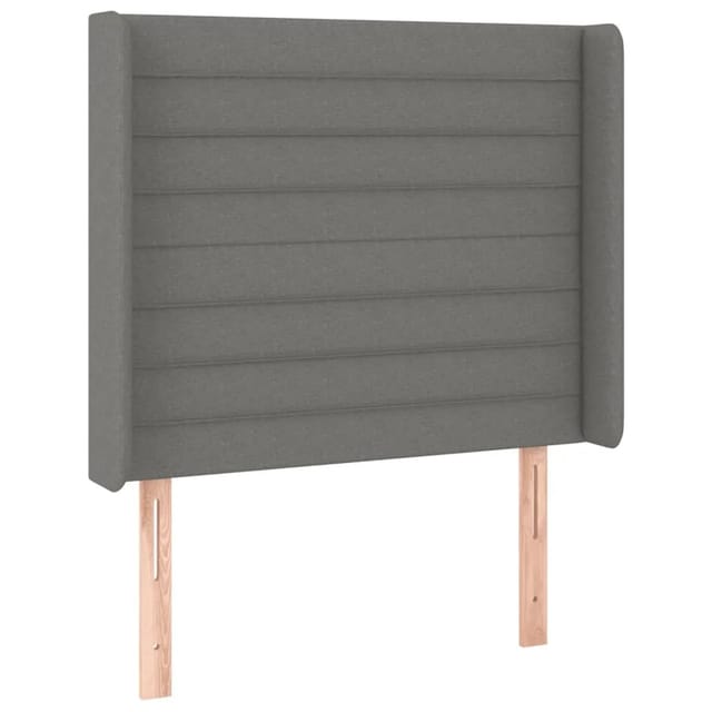 vidaXL LED Kopfteil Dunkelgrau 83x16x118/128 cm Stoff 3124163