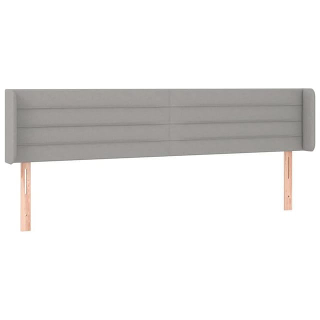 vidaXL LED Kopfteil Hellgrau 163x16x78/88 cm Stoff 3123382