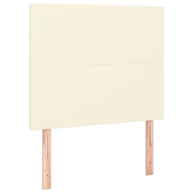 vidaXL LED Kopfteil Creme 90x5x118/128 cm Kunstleder 3122224