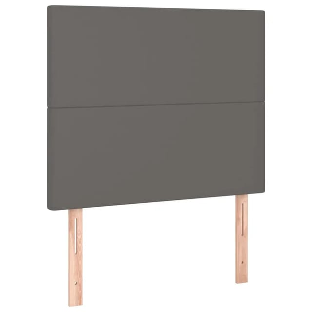 vidaXL LED Kopfteil Grau 80x5x118/128 cm Kunstleder 3122220