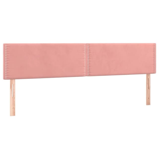 vidaXL LED Kopfteil Rosa 200x5x78/88 cm Samt 3121543