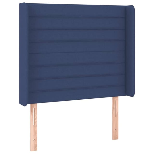 vidaXL LED Kopfteil Blau 103x16x118/128 cm Stoff 3124184