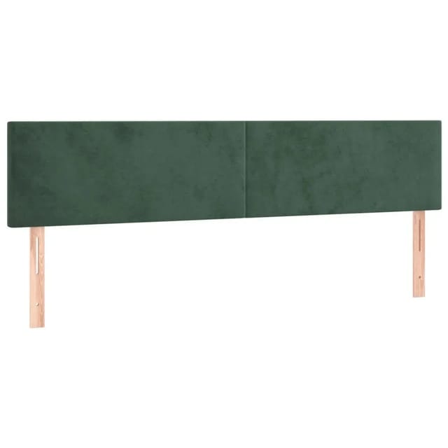 vidaXL LED Kopfteil Dunkelgrün 200x5x78/88 cm Samt 3121401