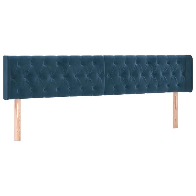 vidaXL LED Kopfteil Dunkelblau 183x16x78/88 cm Samt 3123636