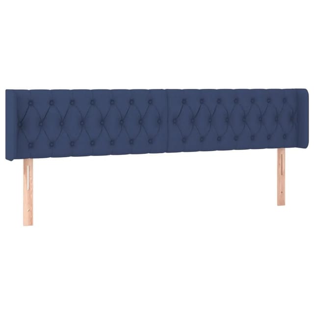 vidaXL LED Kopfteil Blau 203x16x78/88 cm Stoff 3123600