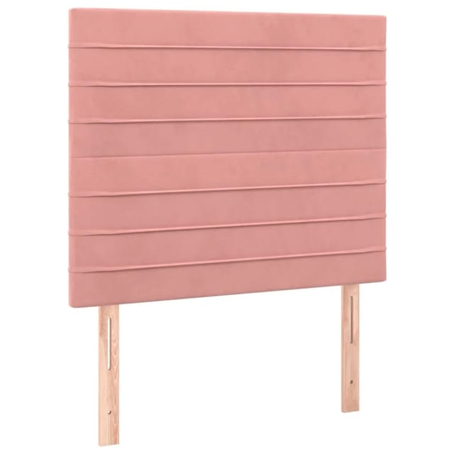 vidaXL LED Kopfteil Rosa 80x5x118/128 cm Samt 3122599