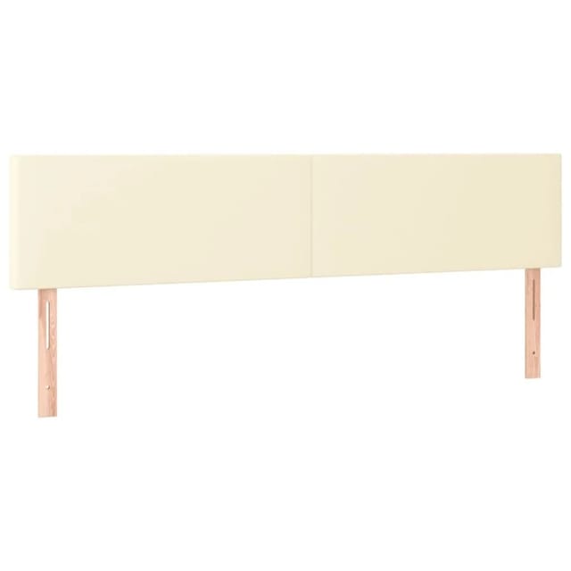 vidaXL LED Kopfteil Creme 200x5x78/88 cm Kunstleder 3121442