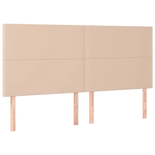 vidaXL LED Kopfteil Cappuccino-Braun 200x5x118/128cm Kunstleder 3122257