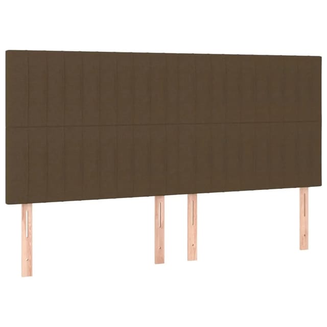 vidaXL LED Kopfteil Dunkelbraun 180x5x118/128 cm Stoff 3122679